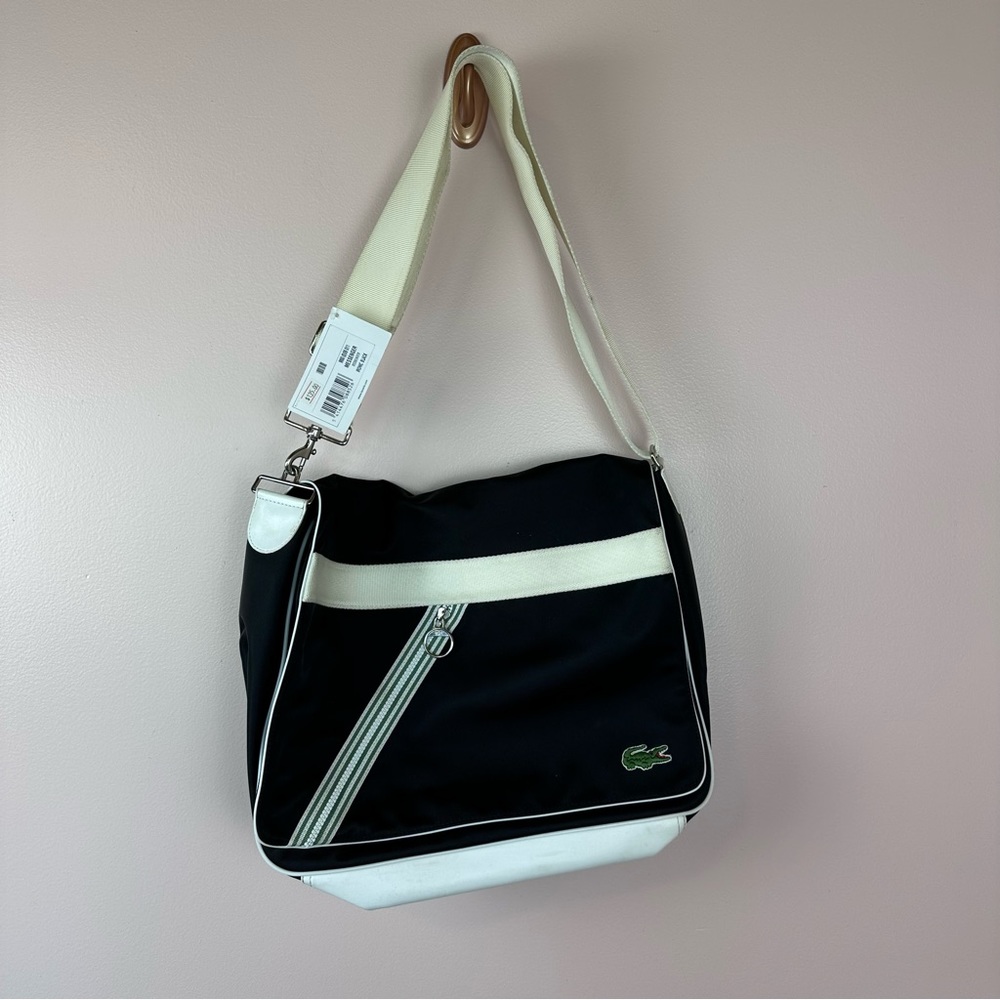 New Lacoste M80 Messenger Bag Black Y2K
